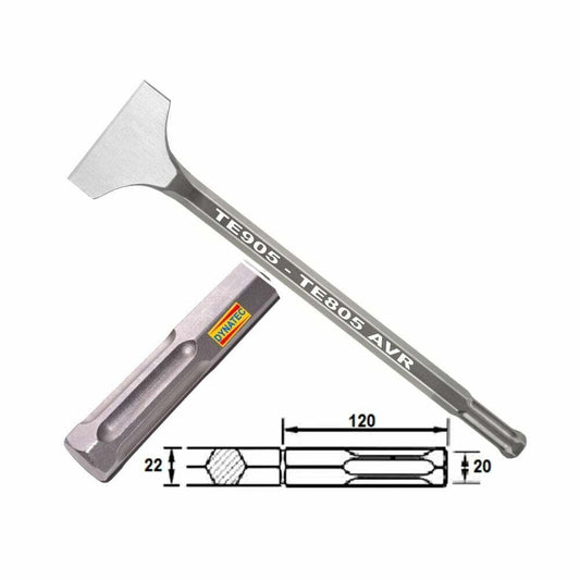 Chisel 3" Wide Fits Hilti TE805 TE905 TE1000 TE1500 Bolster Breaker Extra Long 500MM