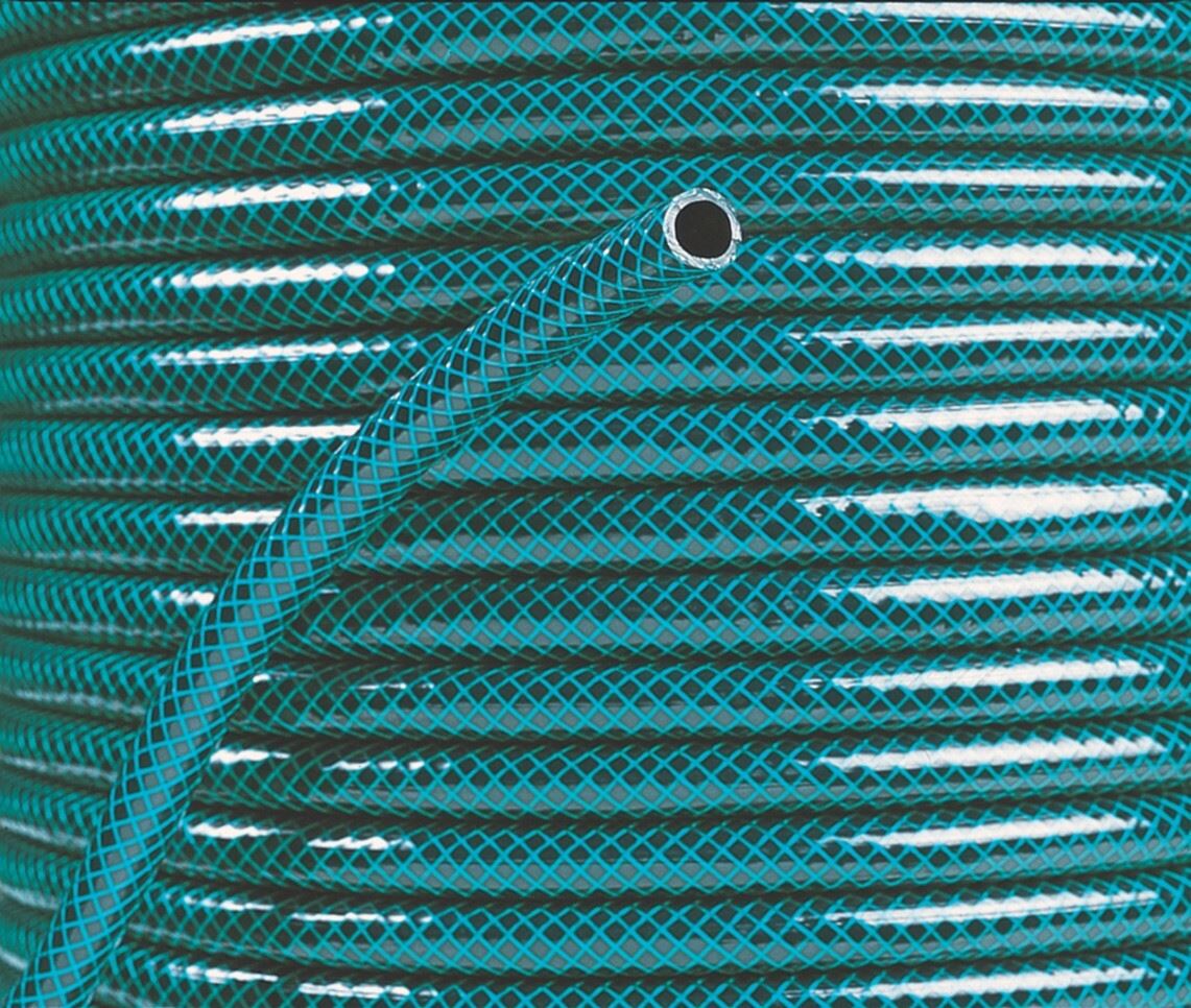 15m Garden Hose Pipe 13mm Reinforced Braided PVC Watering Hose Heavy Duty Green 1402740