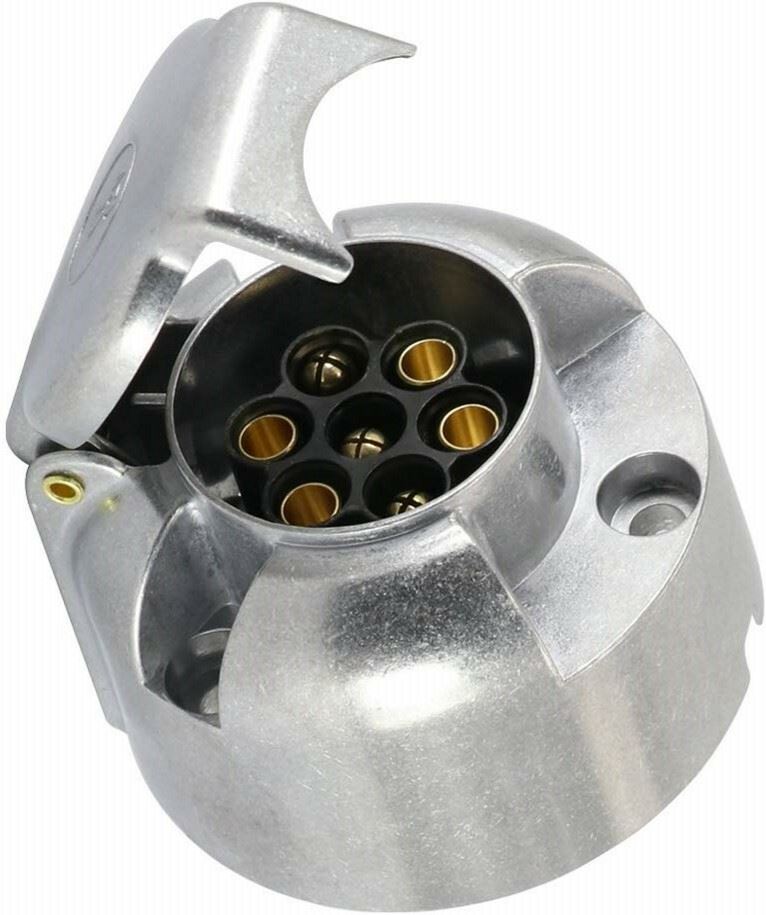 12 V Type N 7 Pin Metal Plant Trailer / Caravan Towing Socket Motorhome 9001399