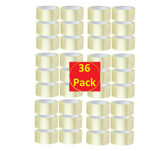 Parcel Tape Packing Strong 48MM X 40M 36 Box Sealing Sellotape Packaging Clear 9005095 36x91