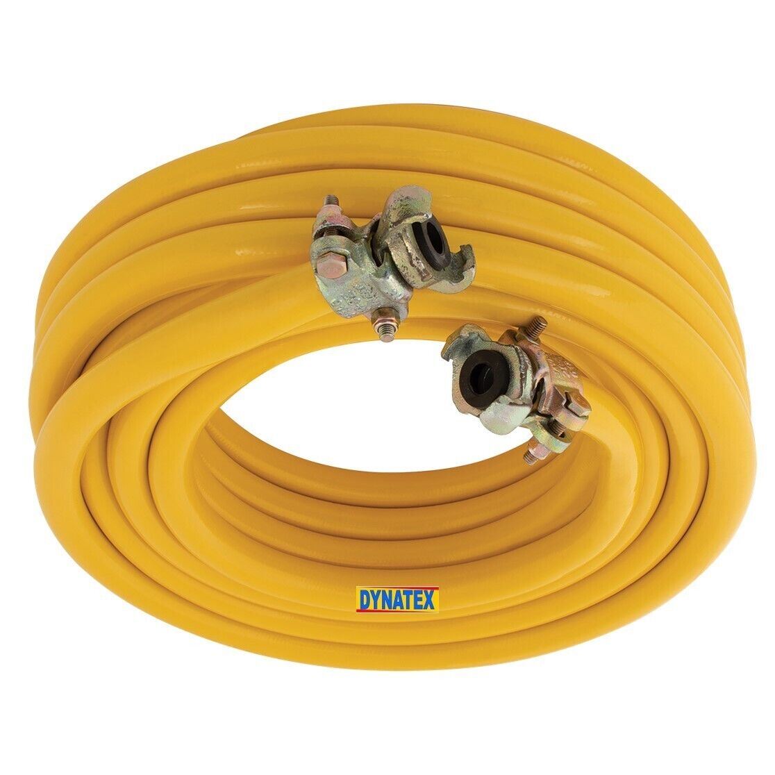 Compressor Air Hose 3/4 Inch 19mm x 15m 50ft 300 PSI 20 Bar Yellow Plant Breaker Quick Release 2001301 2x00Plant Breaker 15 M Meter and Rubber Couplings (50ft) 2001301 2x00