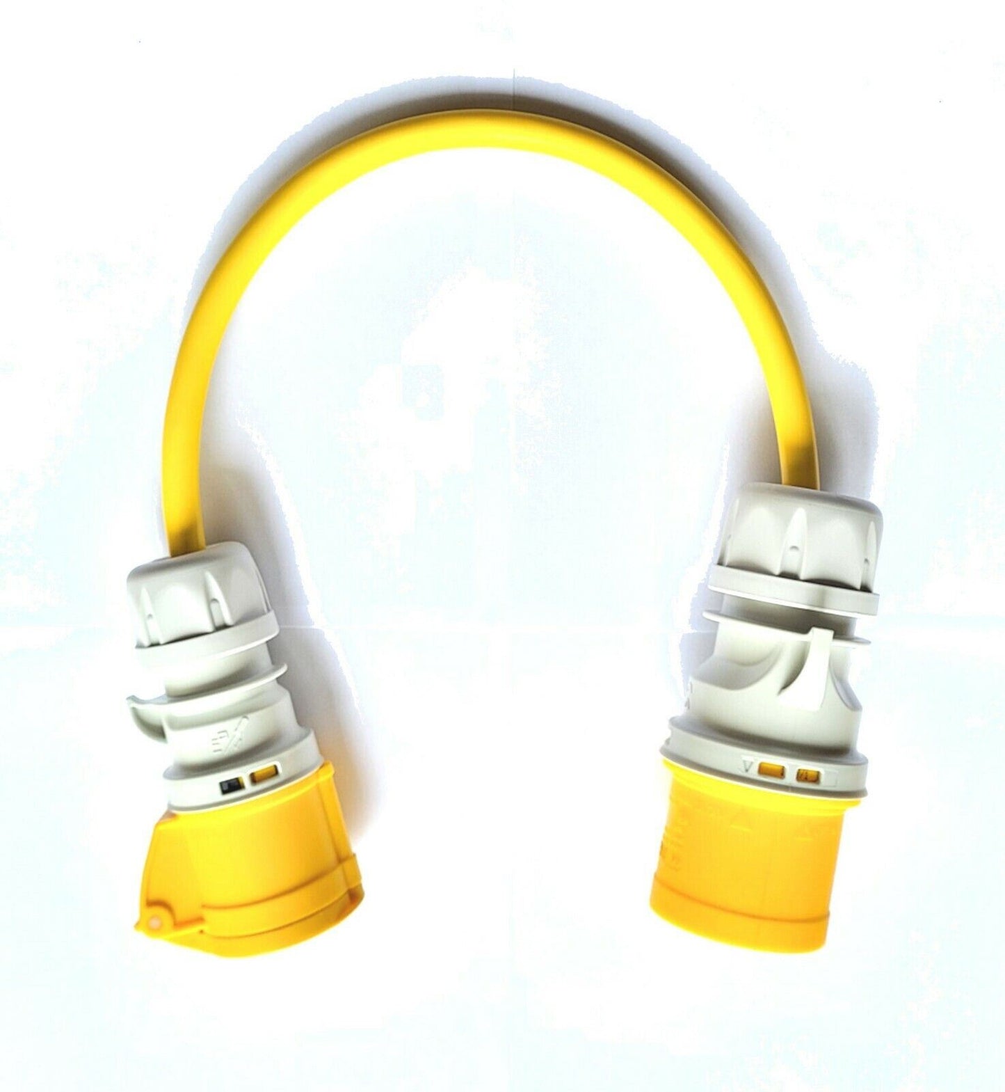 110V 32A Socket to 16A Plug Fly Lead Adaptor Generator Converter Cable 2.5mm 3001276  1X388/650/674