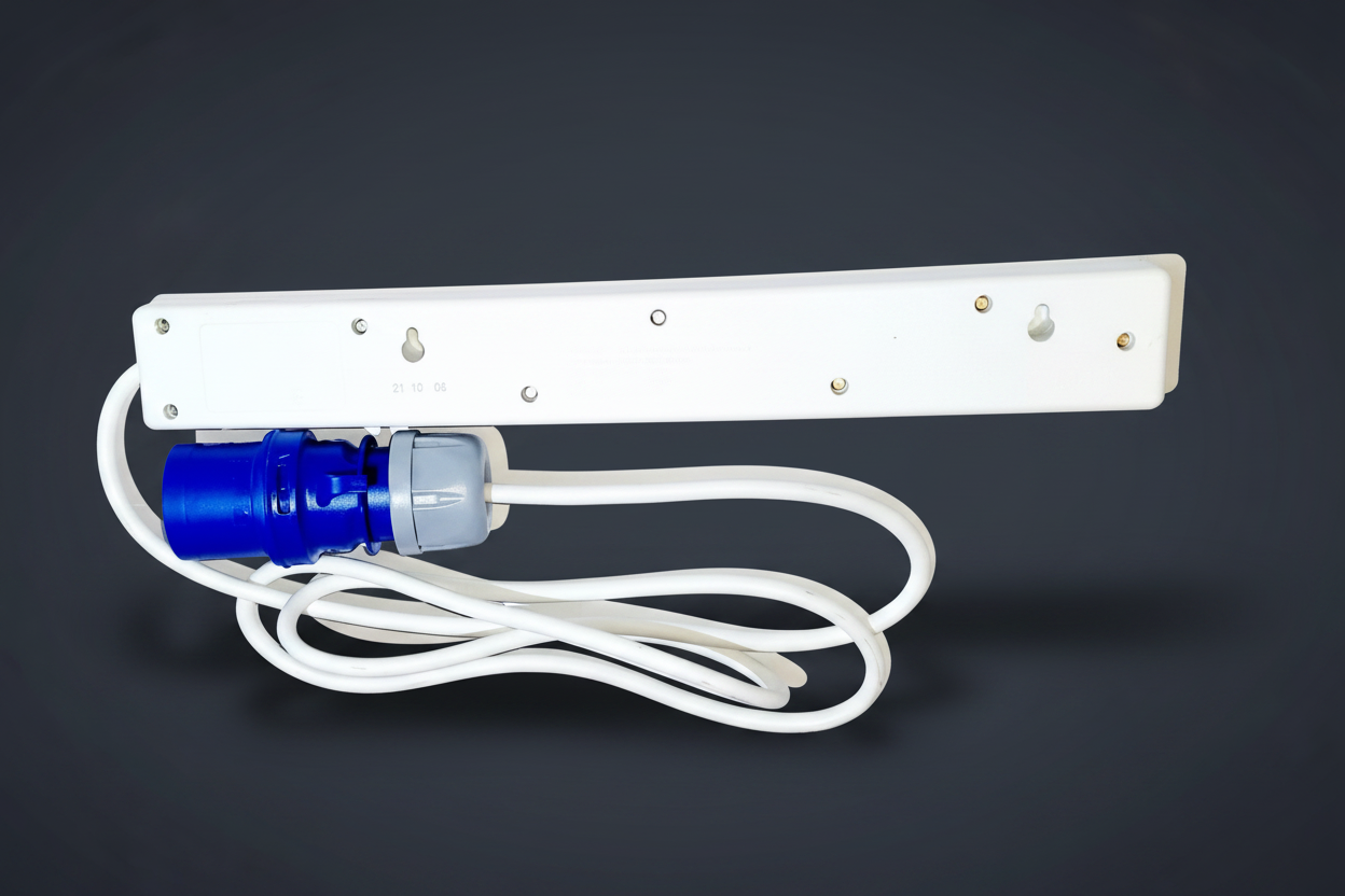 10M 16A Plug to 6 Gang 13A Socket Extension Lead Arctic Cable IP44 230V Blue 3001271 10x404/1x55/84