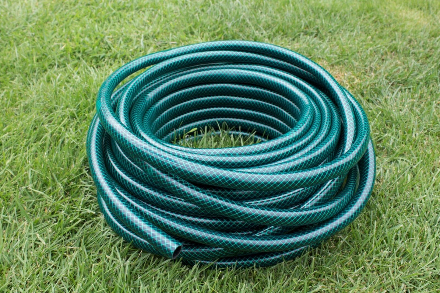 15m Garden Hose Pipe 13mm Reinforced Braided PVC Watering Hose Heavy Duty Green 1402740
