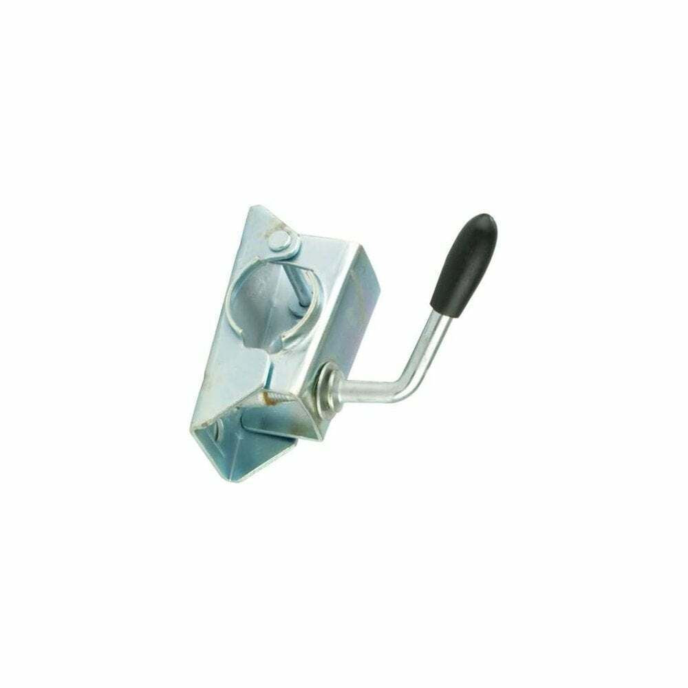 43mm Jockey Wheel Bracket Clamp PD2 Handle Pressed Steel Fits Bradley Trailer 9001314