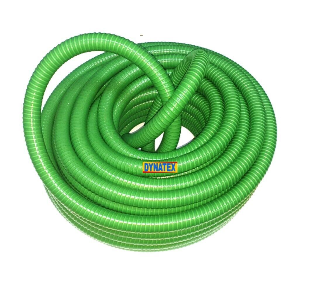 Suction hose 1" Delivery Pump Drainage 7 Bar 1M 1 Metre 25mm Coil Green NEW