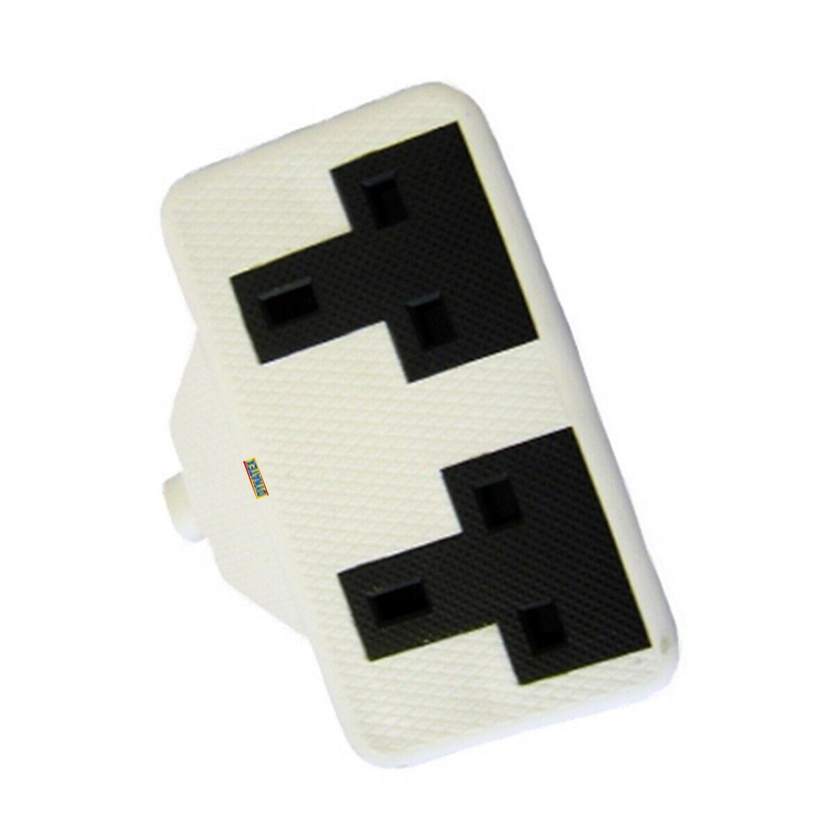 13 Amp Electric Hard Rubber Twin Socket 13A Heavy Duty Mains Electrical 3 Pin 3001066