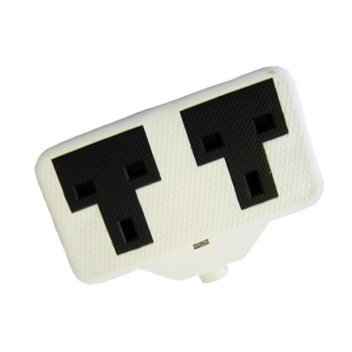 13 Amp Electric Hard Rubber Twin Socket 13A Heavy Duty Mains Electrical 3 Pin 3001066