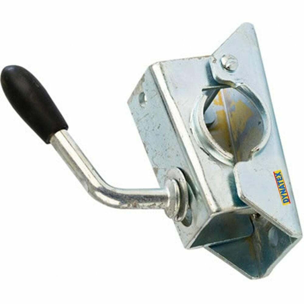 43mm Jockey Wheel Bracket Clamp PD2 Handle Pressed Steel Fits Bradley Trailer 9001314
