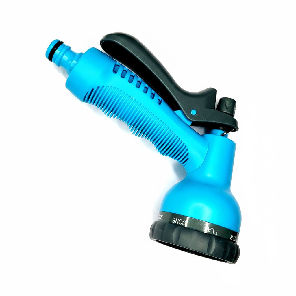Garden Hose Spray Gun Nozzle 8 Pattern Water Soft Grip For Gardening Pipe 1402719