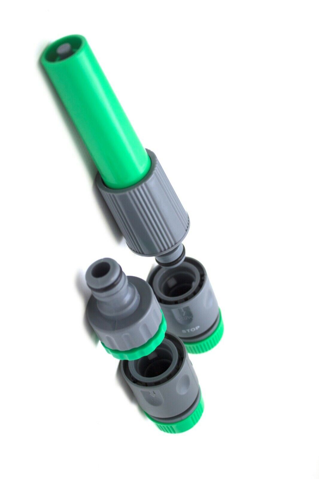 Garden Hose Pipe 15M Spray Nozzle Tap Connector Set Hosepipe Reel 15Metre Yellow 1402754 15x32 1x18
