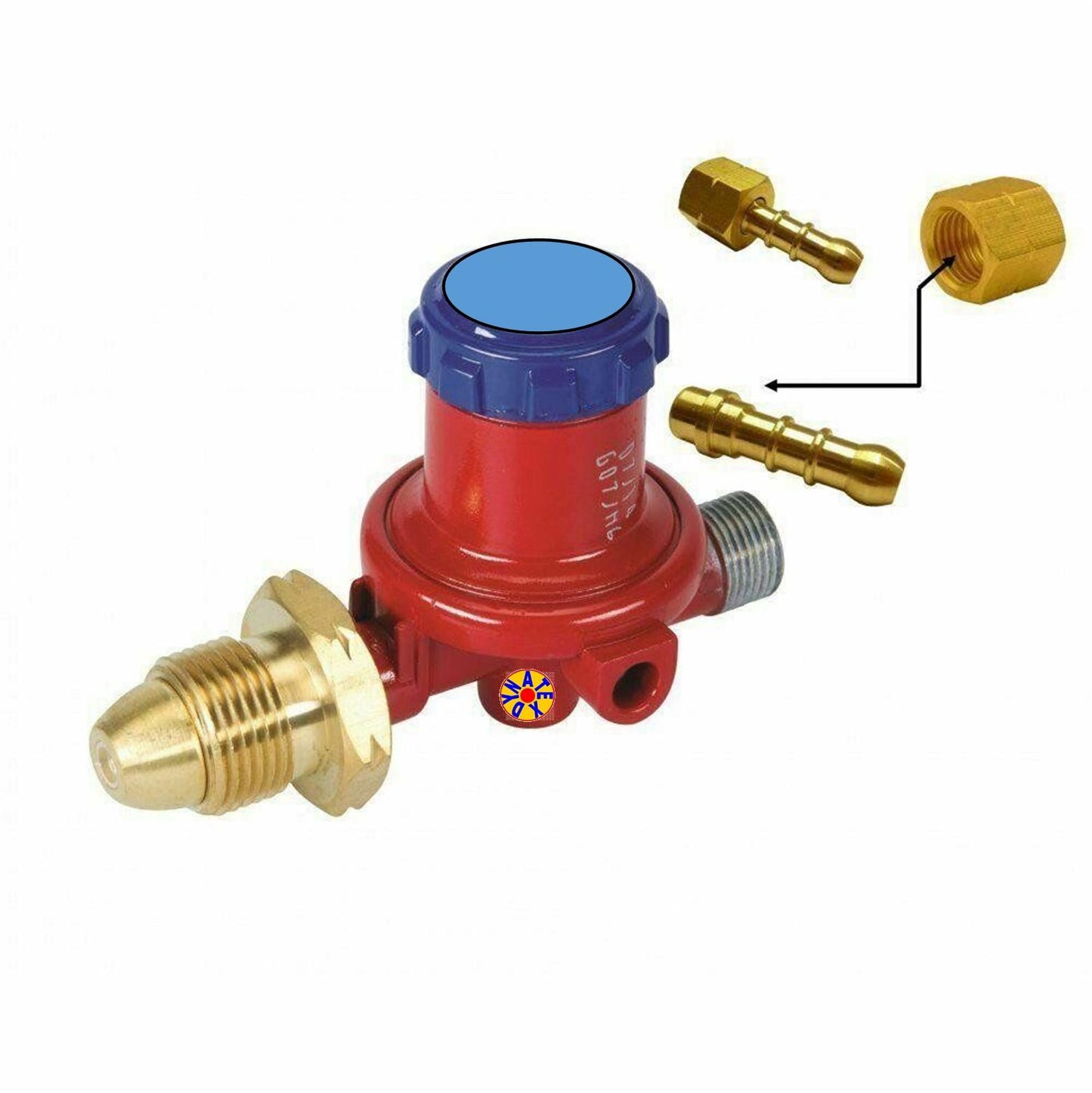 LPG Gas Hose Regulator Propane Bottle 0.5-4 Bar 8mm Tail Barbecue Heater 2001538 1x00/66/67